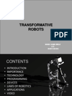 Transformative Robots: Mohd Aaqib Ihraz ECE 08RT1A0408