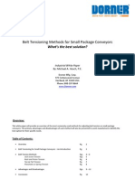 Belt Tensioning Methods For Small Package Conveyors