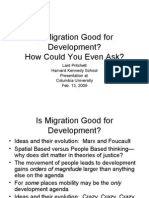 Is Migration Good For Development - Columbia