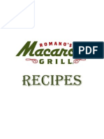 Romano's Macaroni Grill Recipes