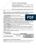 Decision - Costos para La Toma de Decisiones