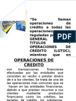 Operaciones de Credito y Bancarias