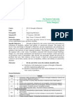 ES 321 (Strength of Materials) Syllabus