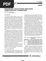 An-593 Broadband Linear Power Amplifiers Using Push-Pull Transistors