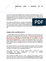 Antigos e Modernos Sobre A Paciência de Jó