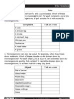 BBC Teachers Ks2 Science Worksheet Microorganisms