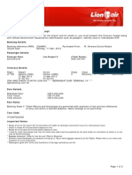 Lion Air Eticket Itinerary / Receipt