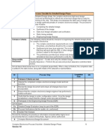 Process Checklist For Detailed Design