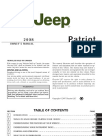 2008 Manual de Propietario Jeep Patriot