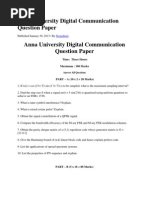 Anna University Digital Communication Question Paper