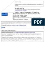 Multivariate Analysis For Assessing The Quality of Stormwater From Different Urban Surfaces of The Patiala City, Punjab (India)