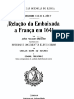 Relação Da Embaixada A França em 1641