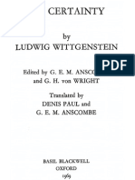 Ludwig Wittgenstein On Certainty 1972