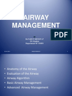 Airway Management: DR - Varun Menon .P PG Student Department of OMFS