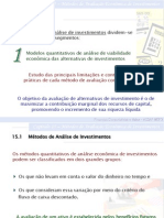 Cap 15 - Métodos de Avaliação Econômica de Investimentos