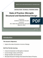 State of Practice - Micropile Structural and Geotechnical Design