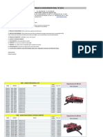 Tabela de Preços Linha Agrícola Janeiro ( - 2013 - )