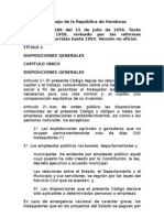 Código Del Trabajo de La República de Honduras