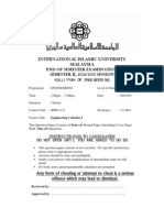 International Islamic University Malaysia: End of Semester Examination SEMESTER II, 2004/2005 SESSION