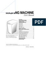 Washing Machine: User's Manual