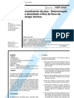 NBR 8660 - Revestimento de Piso - Determinacao Da Densidade Critica de Fluxo de Energia Termica