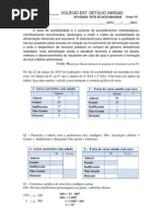 Atividade 9° Ano - Teste de Aceitabilidade