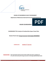 COUREWORK Analysis of Combined Gas-Vapour Power Plant 2