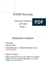 TCP/IP Networks: University of Denver ICT 4610 Week 1