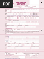 Saving Account Opening Form in Axis Bank For Resident India