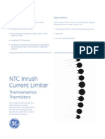 NTC Inrush Current Limiter: Thermometrics Thermistors