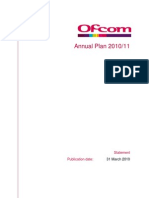 OFCOM Annual Plan 2010-2011