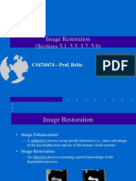 Image Restoration (Sections 5.1, 5.5, 5.7, 5.9) : CS474/674 - Prof. Bebis