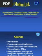 Flow Assurance Technology Options Pipe Sizing For Deep Water Long Distance Oil Gas Transport