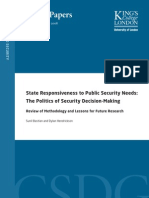 CSDG Papers: State Responsiveness To Public Security Needs: The Politics of Security Decision-Making