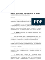 PROMUEVE JUICIO SUMARIO POR ESCRITURACION DE INMUEBLE Y SUBSIDIARIAMENTE POR DAÑOS Y PERJUICIOS - Modelo