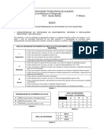 Criticidade de Equipamentos - Critério de Definição de Índice de Criticidade de Equipamentos