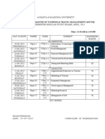 ANU - Time Table of P.G. II, IV Semesters Reg Examinations April-2013