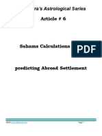 Article # 6 Saham Calculations - For Predicting Abroad Settlement (Permanently)