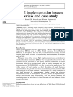 TQM Implementation Issues: Review and Case Study: Sha'ri M. Yusof and Elaine Aspinwall