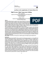 Effects of Thickening Time On The Application of Cement Slurry For High Pressure