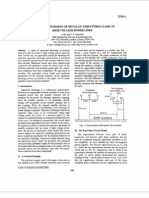 Capacitive Discharge of Metallic Structures Close To High Voltage Power Lines