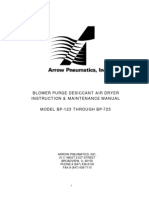 Blower Purge Desiccant Air Dryer Instruction & Maintenance Manual Model Bp-123 Through Bp-725