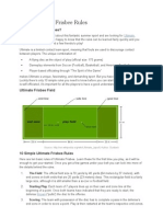 Basic Ultimate Frisbee Rules