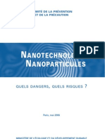 Ministère de L'ecologie - Nanotechnologies, Nanoparticules: Quels Dangers, Quels Risques ?