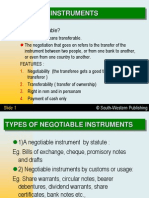 Negotiable Instruments