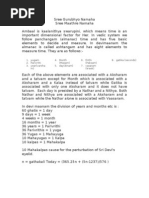 Calculation of Ashtangam