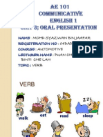 Verb Presentation