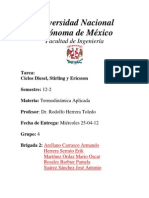 Tarea Ciclos Stirling, Ericsson y Diesel