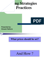 Pricing Strategies & Practices: Presented By: Gireesh Rathore