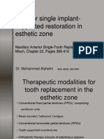 Anterior Single Implant Supported Restoration in Esthetic Zone